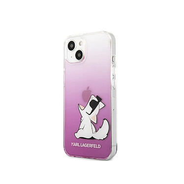 Karl Lagerfeld Coque pour Apple iPhone 14 Plus Choupette Eat Rose