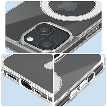 Avizar Coque MagSafe pour iPhone 15 Plus Rigide  Transparent pas cher