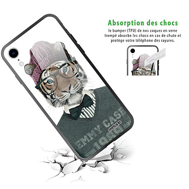 Avis Evetane Coque en verre trempé iPhone Xr Tigre Fashion
