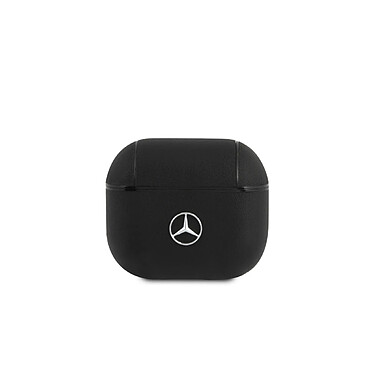 Mercedes Benz Coque pour Airpods 3 en Cuir Anti-Choc Noir