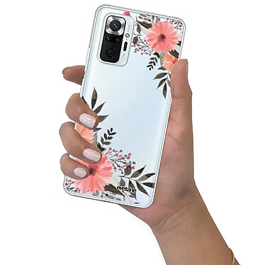 Evetane Coque Xiaomi Redmi Note 10 Pro 360 intégrale transparente Motif Fleurs roses Tendance pas cher