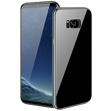 Evetane Coque intégrale 360 Galaxy S8 Plus Samsung avec film anti-rayures aimanté - Noir