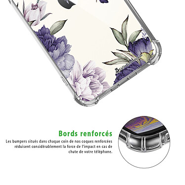 Acheter LaCoqueFrançaise Coque iPhone 11 anti-choc souple angles renforcés transparente Motif Pivoines Violettes