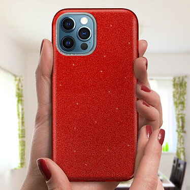 Acheter Avizar Coque Apple iPhone 12 Pro Max Paillette Amovible Silicone Semi-rigide Rouge