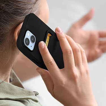 Avis Avizar Coque pour iPhone 14 Silicone Souple Porte-carte Fine Légère  noir