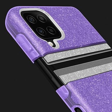 Avis Avizar Coque pour Samsung Galaxy A12 Paillette Amovible Silicone Semi-rigide violet