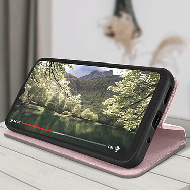 Acheter Avizar Housse pour Xiaomi Redmi 12C Clapet Magnétique Porte-carte Support vidéo  Rose