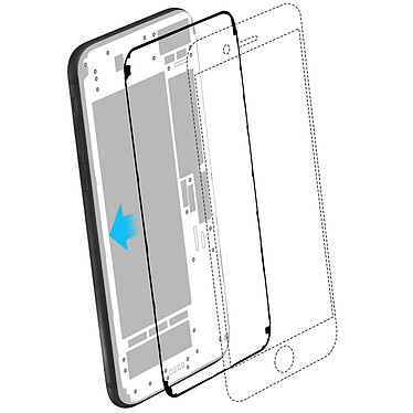 Avizar Adhésif de remplacement écran LCD iPhone 7 Sticker autocollant bleu