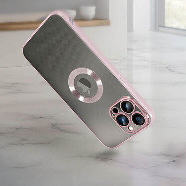 Avis Avizar Coque iPhone 13 Pro Silicone Bloc Caméra Couvert  Transparent Contour Rose Gold Chromé