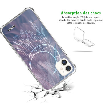 Avis Evetane Coque iPhone 11 anti-choc souple angles renforcés transparente Motif Lune Attrape Rêve