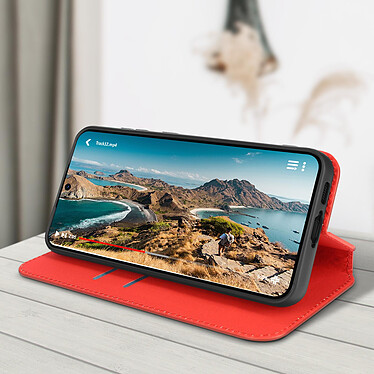 Acheter Avizar Étui pour Samsung Galaxy S23 FE Porte-carte Support Vidéo Clapet Magnétique  Rouge