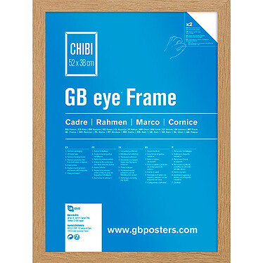 GB eye - Cadre Chibi (52x38 cm) Chêne