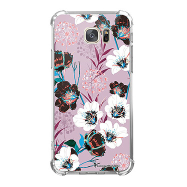 LaCoqueFrançaise Coque Samsung Galaxy S7 anti-choc souple angles renforcés transparente Motif Fleurs parme