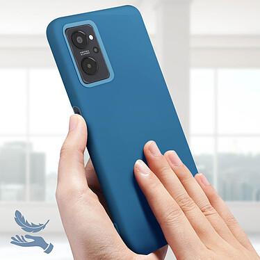 Acheter Avizar Coque pour Realme 9i, Oppo A76 et A96 Silicone Semi-rigide Finition Soft-touch Fine  Bleu