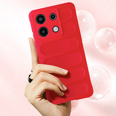 Avis Avizar Coque pour Xiaomi Redmi Note 13 4G Antichoc Silicone Motif texturé 3D Rouge