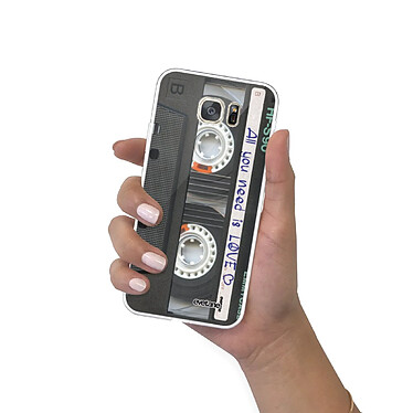 Evetane Coque Samsung Galaxy S7 360 intégrale transparente Motif Cassette Tendance pas cher