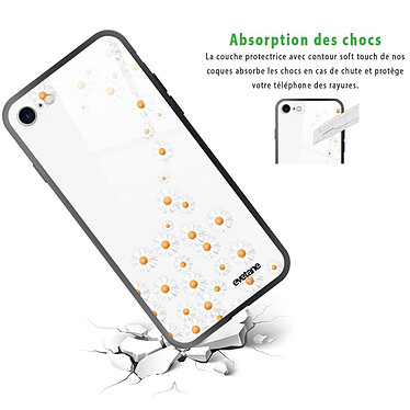 Avis Evetane Coque iPhone 7/8/ iPhone SE 2020/ 2022 Coque Soft Touch Glossy Marguerite Design