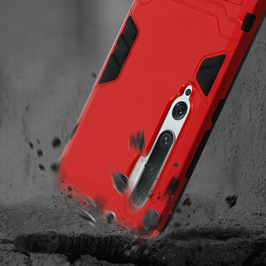 Acheter Avizar Coque Xiaomi Mi Note 10 / Note 10 Pro Hybride Antichoc Fonction Support Rouge