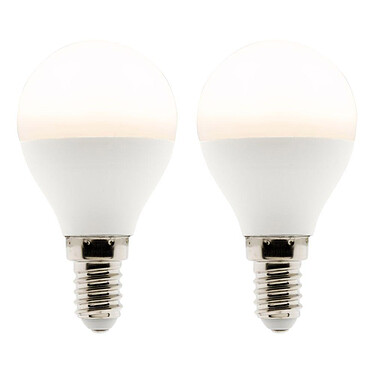 elexity - Lot de 2 ampoules LED Sphérique 5W E14 400lm 2700K