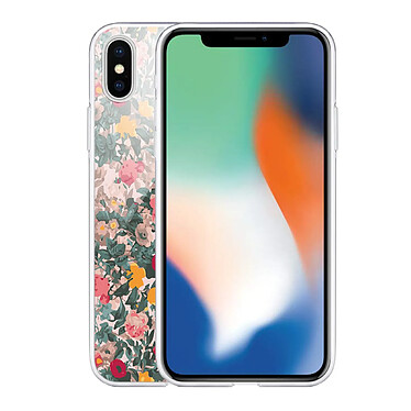 Avis LaCoqueFrançaise Coque iPhone X/Xs silicone transparente Motif Fleurs Beige et Rose ultra resistant