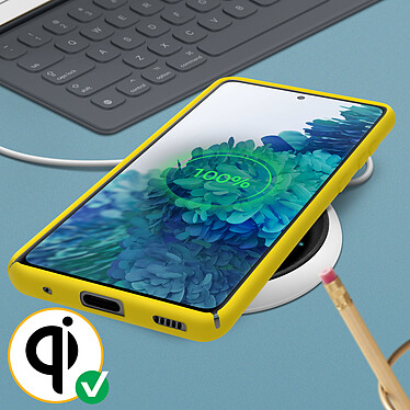 Acheter Avizar Coque pour Galaxy S20 FE Semi-rigide Soft Touch Compatible QI jaune