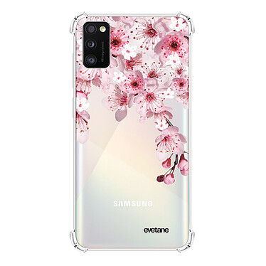 Evetane Coque Samsung Galaxy A41 anti-choc souple angles renforcés transparente Motif Cerisier