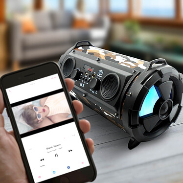 Acheter Avizar Enceinte Bluetooth SoundTube Karaoke Stéréo LED 8H REBELTEC - Vert