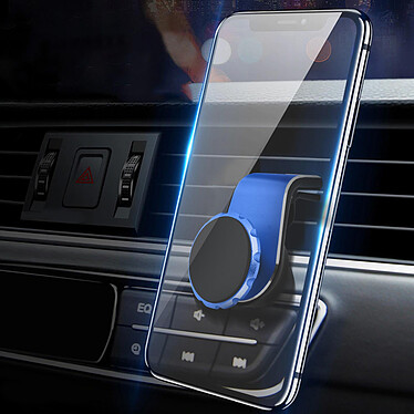 Avis Avizar Support voiture Smartphone Système aimanté Fixation grille d'aération - Bleu