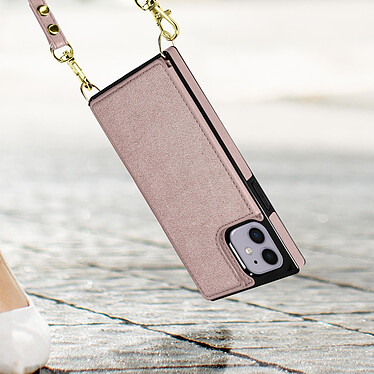 Acheter Avizar Coque Cordon iPhone 11 avec Porte-cartes Support Vidéo Lanière rose gold