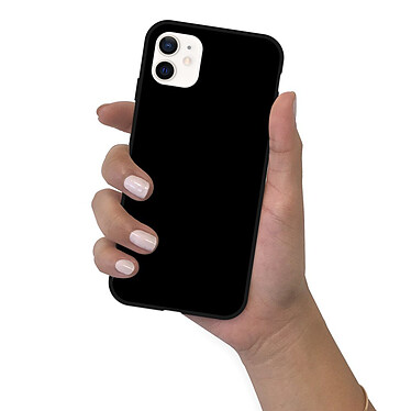 Evetane Coque iPhone 12 Mini Silicone liquide Noire + 2 Vitres en Verre trempé Protection écran Antichocs pas cher