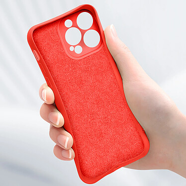 Avizar Coque pour iPhone 16 Pro Soft Touch Mat Silicone Flexible Rouge pas cher