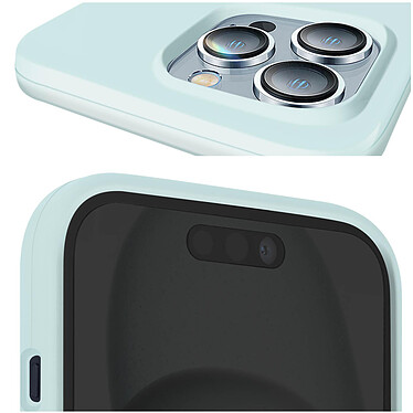 Acheter Moxie Coque pour iPhone 15 Pro Max Semi-rigide Intérieur Microfibre Bleu Pâle