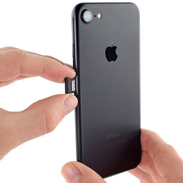Avizar Tiroir carte SIM iPhone 8 Plus / 8 Noir - Tiroir adaptateur de remplacement pas cher