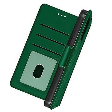 Avizar Housse iPhone 13 Mini Portefeuille Multi-compartiments Support Vidéo Vert
