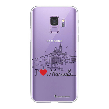 LaCoqueFrançaise Coque Samsung Galaxy S9 360 intégrale transparente Motif J'aime Marseille Tendance
