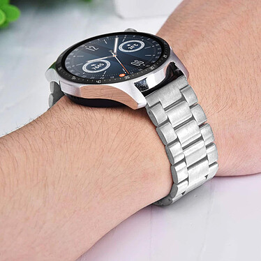 Avizar Bracelet pour Huawei Watch GT Runner / Watch GT 3 46mm Maille Acier Gris pas cher