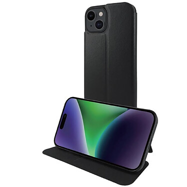 Myway Étui Folio pour iPhone 15 Plus Fonction Stand Noir