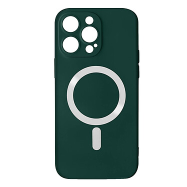 Avizar Coque pour iPhone 14 Pro Compatible Magsafe Protection Semi Rigide Soft-Touch  vert foncé