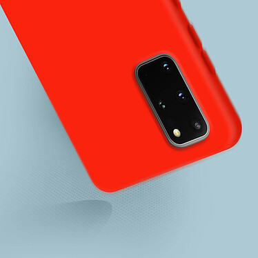 Avizar Coque Galaxy S20 Plus Semi-rigide Soft Touch Compatible QI rouge pas cher