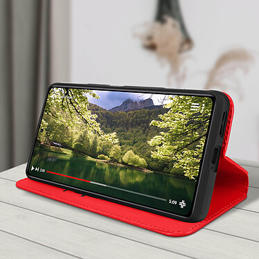 Acheter Avizar Housse pour Xiaomi Poco F4 GT Clapet Magnétique Portefeuille Fonction Support Vidéo  rouge