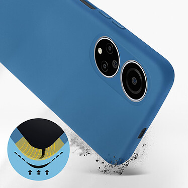 Avis Avizar Coque pour Honor X7 Silicone Semi-rigide Finition Soft-touch Fine  Bleu