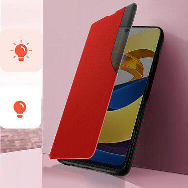 Acheter Avizar Housse pour Xiaomi Poco M4 Pro 5G et Redmi Note 11S 5G Fenêtre Support Vidéo  Rouge