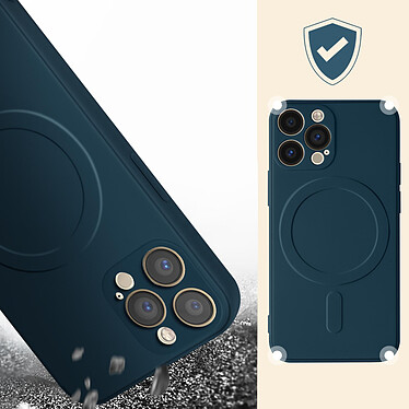 Acheter Avizar Coque Magsafe iPhone 13 Pro Silicone Souple Intérieur Soft-touch Mag Cover  bleu nuit
