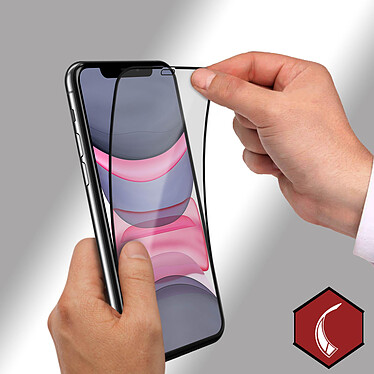 3mk Film pour iPhone 11 Verre Flexible 7H Antichoc Ultrafin 0.2mm Flexible Glass  Noir pas cher