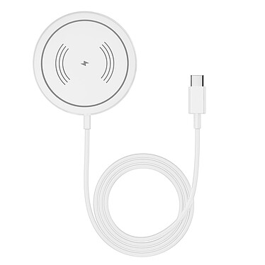 LinQ Chargeur MagSafe iPhone Puissance 15W Charge rapide Indicateurs LED  Blanc