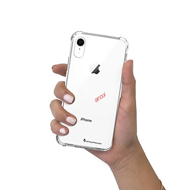 LaCoqueFrançaise Coque iPhone Xr anti-choc souple angles renforcés transparente Motif Coeur Blanc Amour pas cher