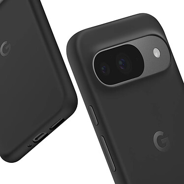 Acheter Google Coque d'origine Google Pixel 9 et 9 Pro Mat Soft Touch Caméra Protégée Noir