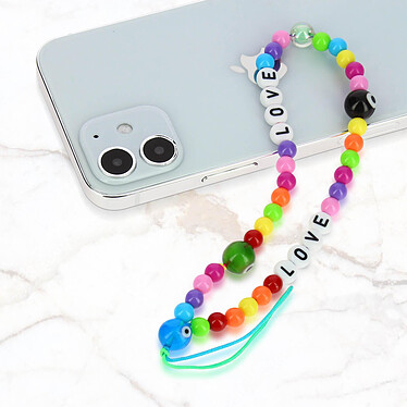 Avizar Bijou Téléphone Bracelet Love Circonférence 25cm Collection Lovely Multicolore pas cher