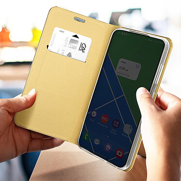 Avizar Étui pour Samsung Galaxy S23 Plus Porte-carte et Support vidéo  Doré et Doré pas cher