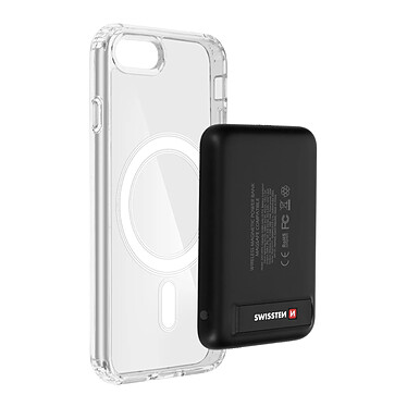 Swissten Coque iPhone 8, SE 2020 et SE 2022 et Powerbank 5000 mAh Magsafe  Transparent